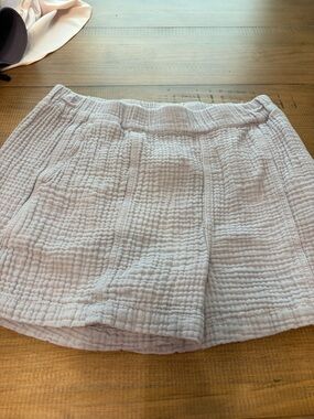 Madewell Light Gray Quilted Cotton Shorts